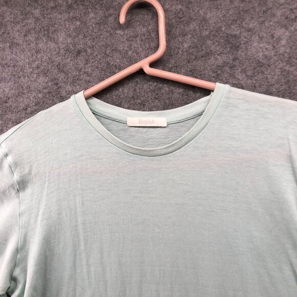 Boyish By Her Organic Cotton Tencel T Shirt Womens S Light Blue Short Sleeve - Picture 3 of 9